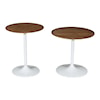 Jofran Remy Nesting Table - Set of 2 - White Two Tone