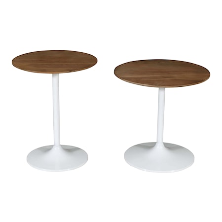 Nesting Table - Set of 2 - White Two Tone