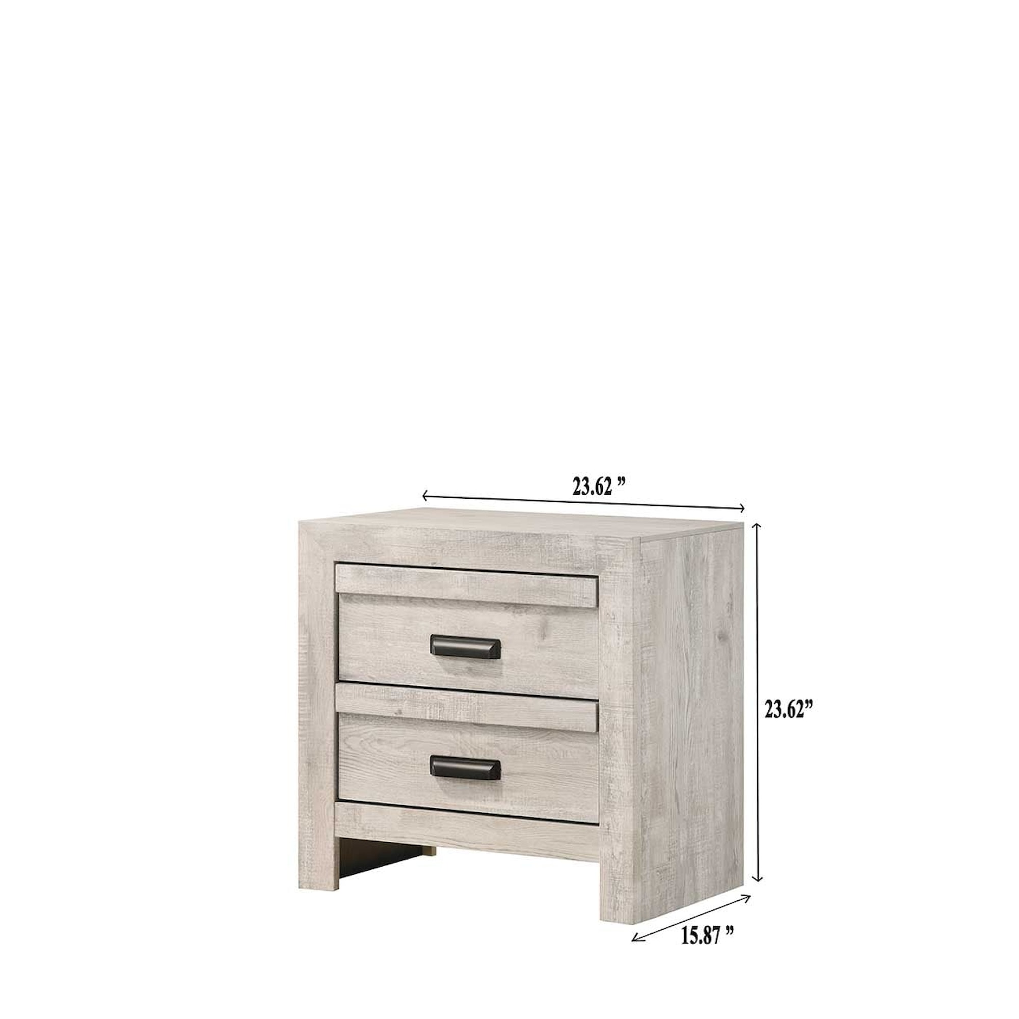 Crown Mark Valor B9330-2 Valor Rustic 2-Drawer Nightstand | Royal ...