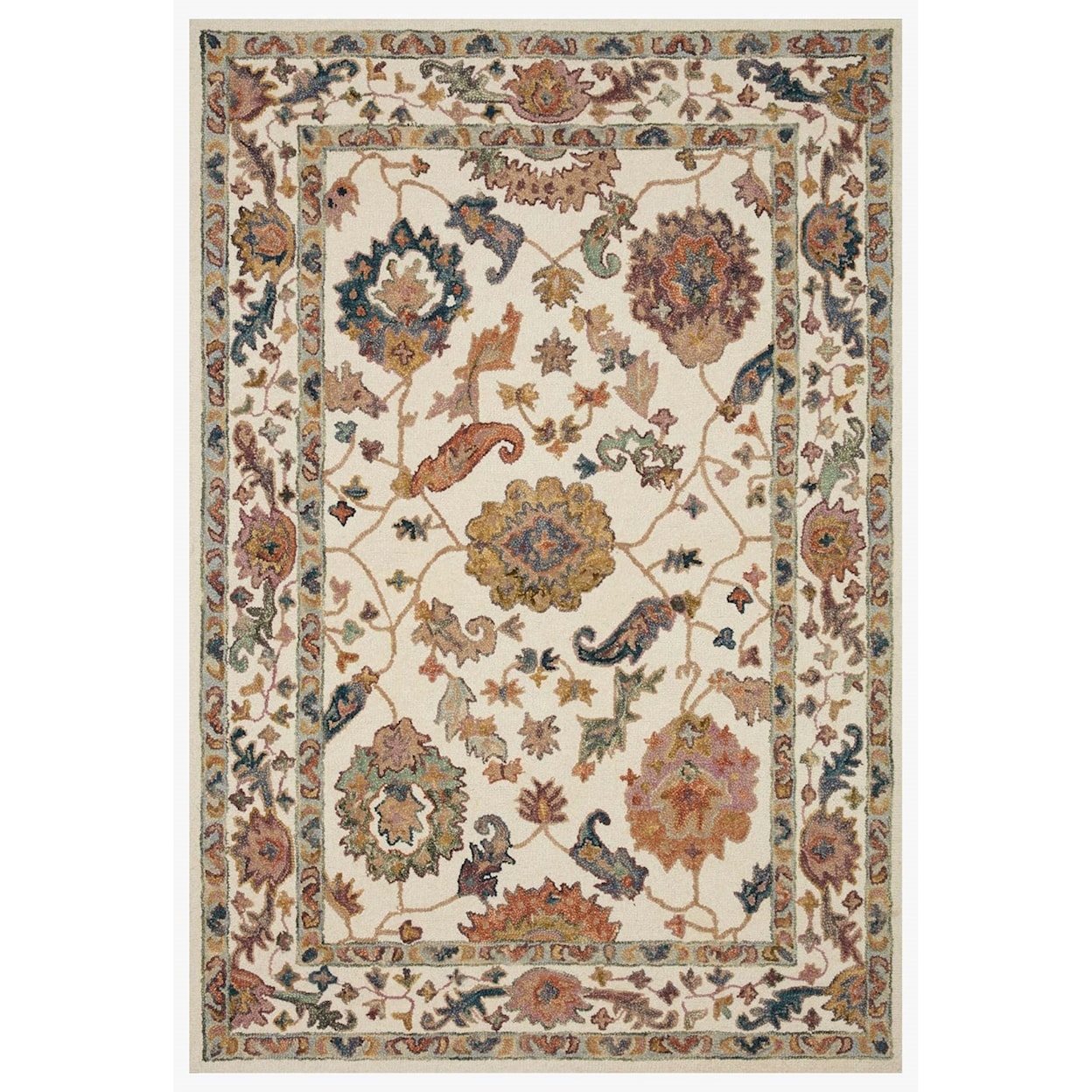 Reeds Rugs Padma 8'6" x 12' White / Multi Rug