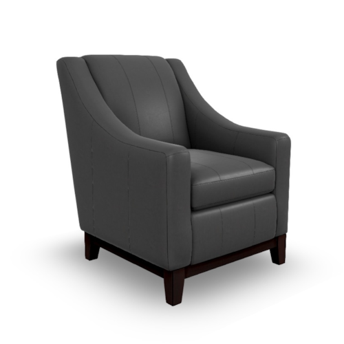 Contemporary Club Chair with Reversible Cushion