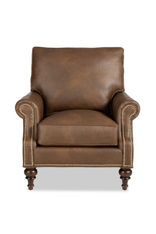 Traditional Accent Chair with Turned Legs
