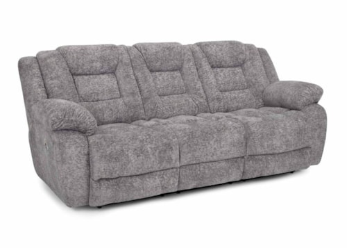 Casual Manual Reclining Sofa with Pillow Arms