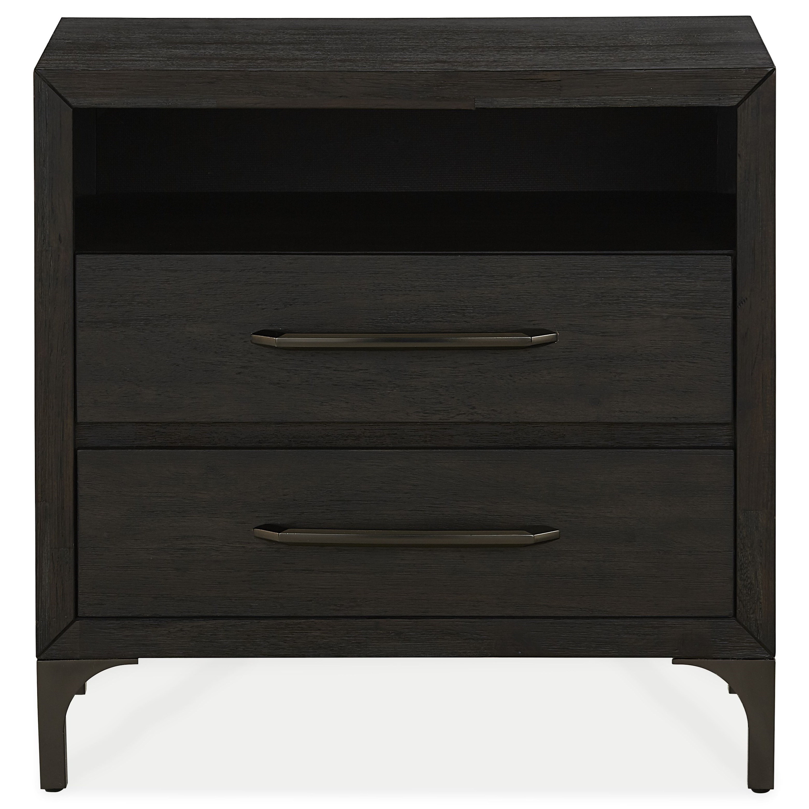 2 drawer nightstand with shelf