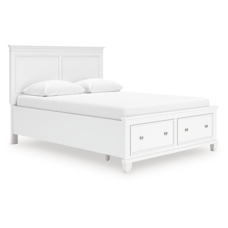 Queen Panel Storage Bed
