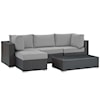 Modway Sojourn Outdoor 5 Piece Sectional Set