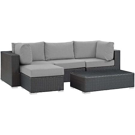 Outdoor 5 Piece Sectional Set