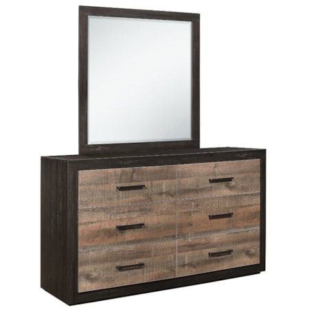 6-Drawer Dresser with Mirror