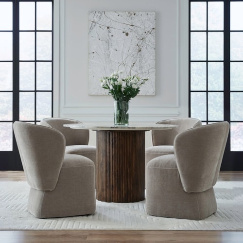 Transitional Accent Dining Chairs - Set of 4
