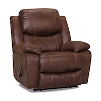 Casual Oversized Power Rocker Recliner with Pillow Arms