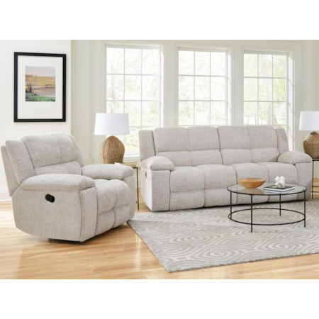 Manual Reclining Sofa and Recliner Set