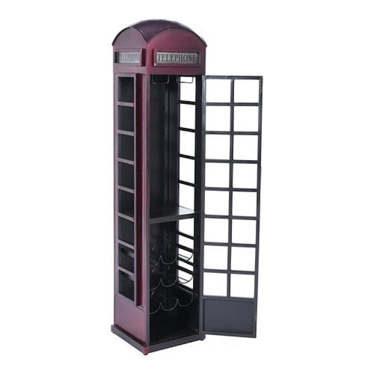 VFM Signature Glory Days Vintage Telephone Booth Bar