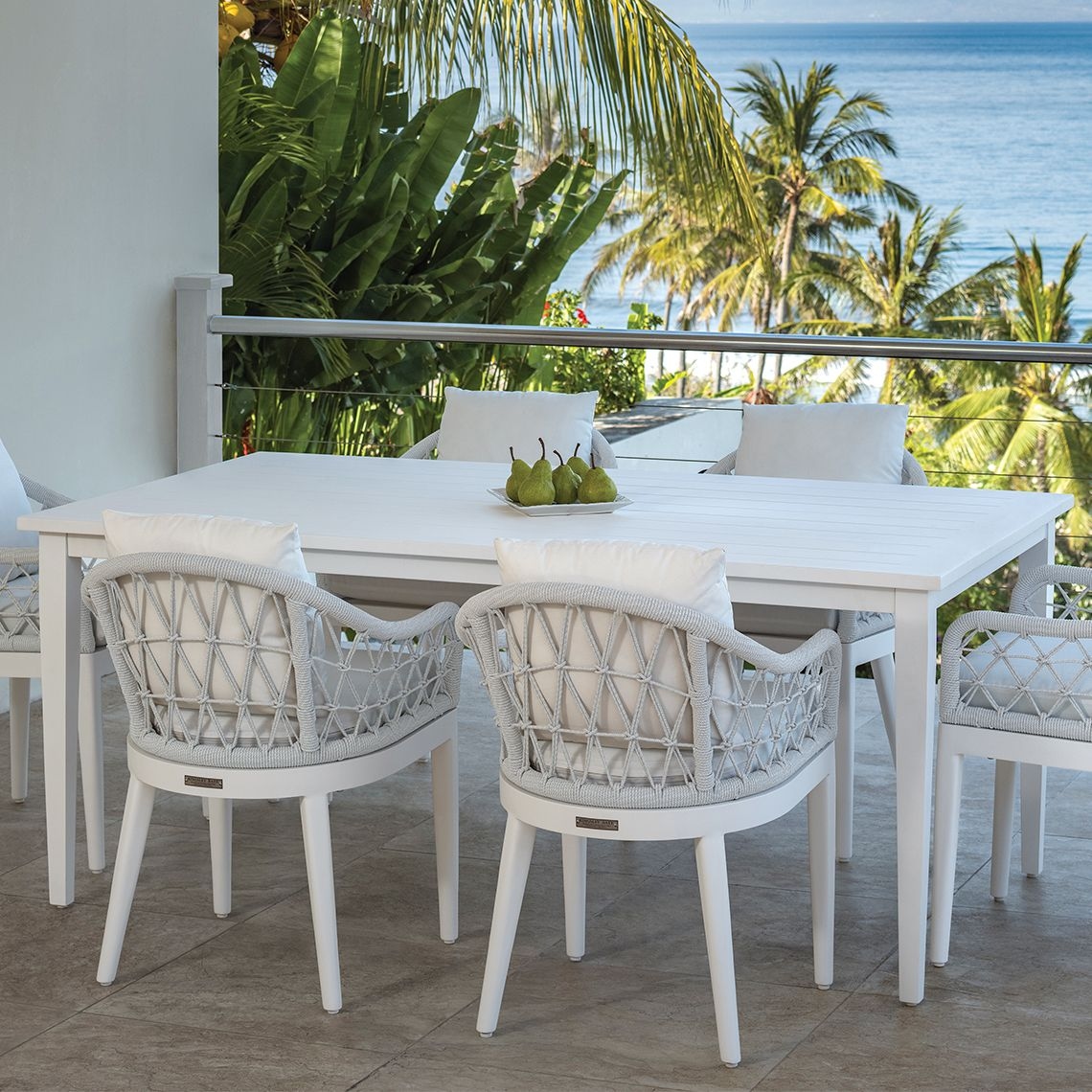 72" Aluminum Dining Table w/Umbrella Hole