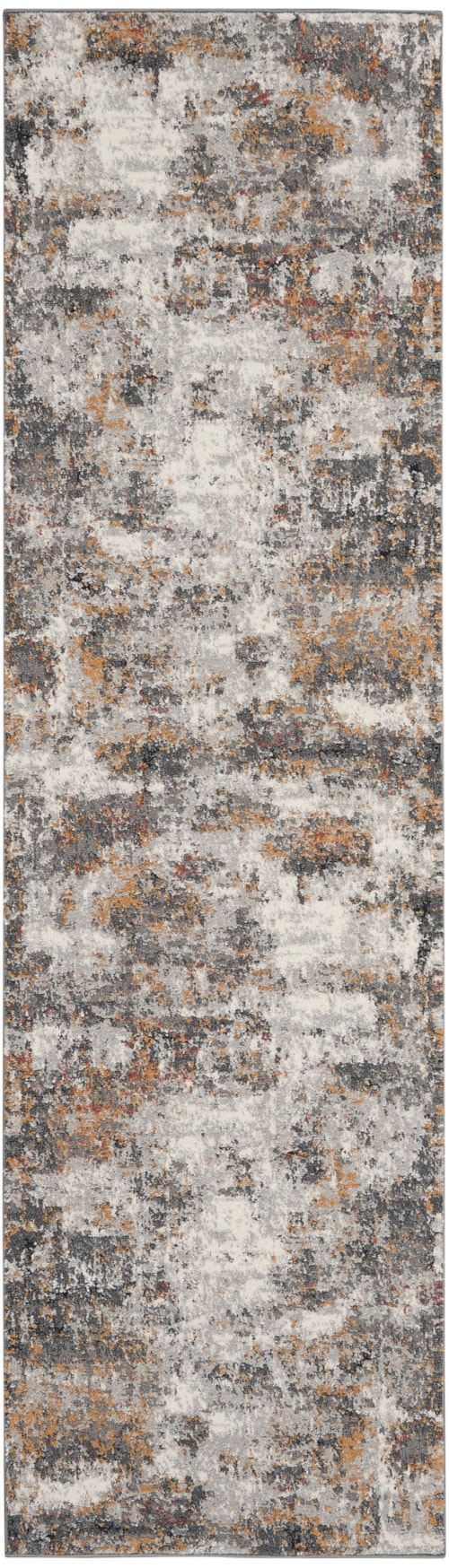 2'2" x 7'6" Grey/Multi Runner Rug