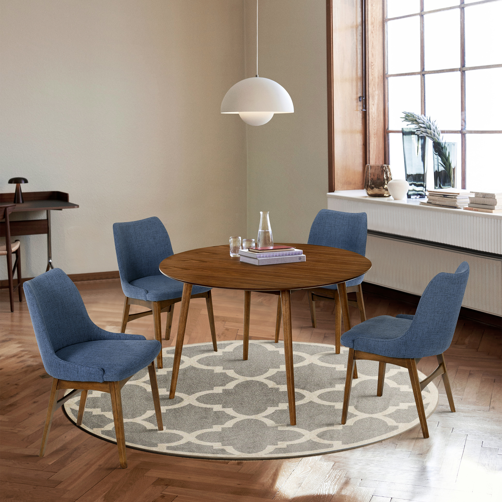 Armen Living Arcadia/Azalea 5-Piece Dining Set