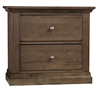 Rustic Two-Drawer Nightstand