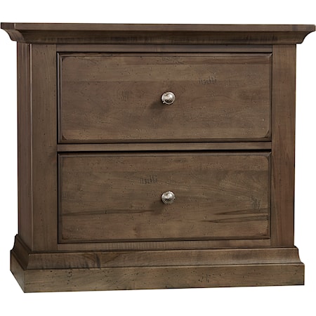 Rustic Two-Drawer Nightstand