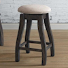 Elements International Stone 24" Swivel Backless Stool