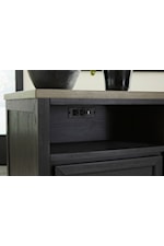 Signature Design by Ashley Foyland Contemporary Two-Tone 83" TV Stand