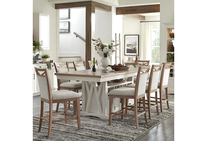 Americana Modern 9-Piece Pub Dining Set by Parker House at Dream Home Interiors