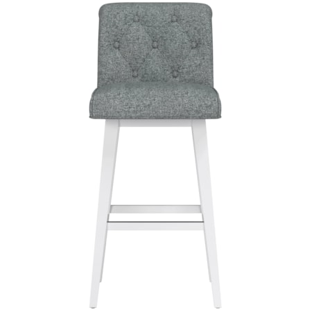 Tufted Adjustable Swivel Stool