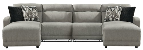 4-Piece Power Reclining Sectional With Chaise