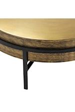 Crestview Collection Hudson Transitional Round Cocktail Table