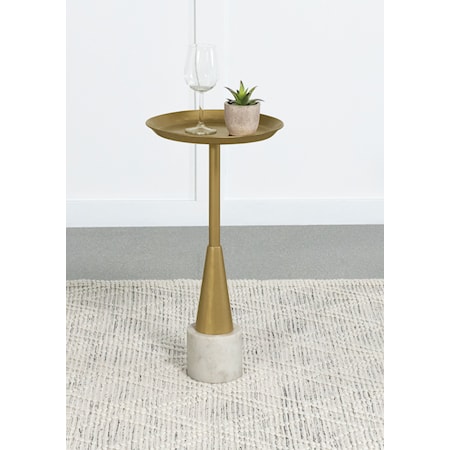 Alpine Tray Side Table w/ Marble Base