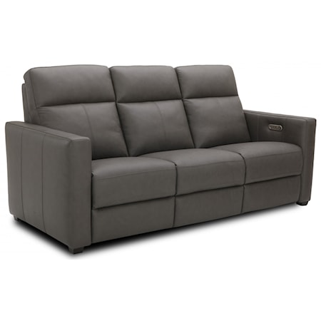 Contemporary Power Reclining Sofa with Power Headrests