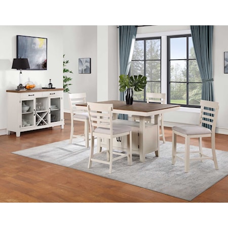 6-Piece Counter-Height Dining Set