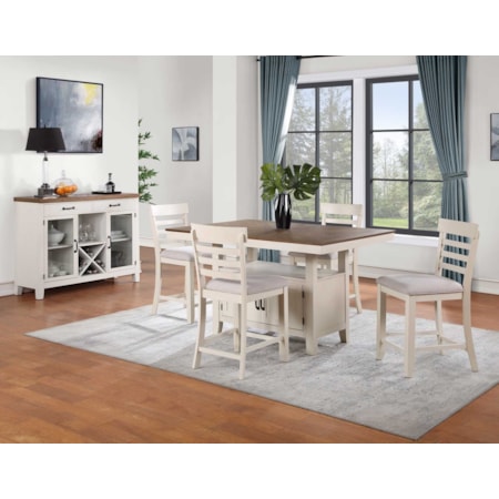 6-Piece Counter-Height Dining Set