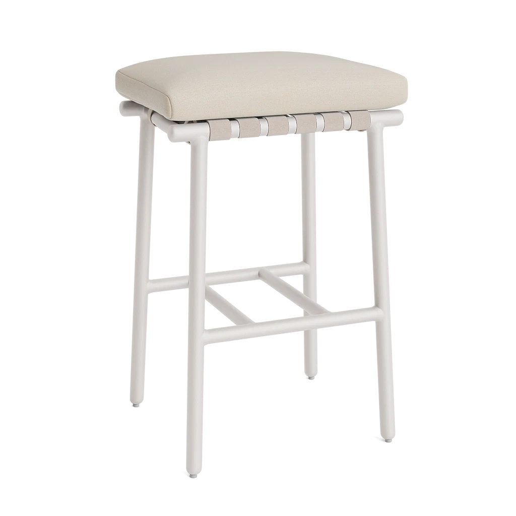 Cushioned Backless Strap Barstool