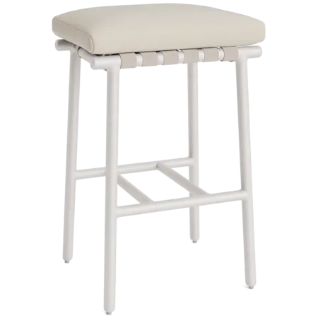 Cushioned Backless Strap Barstool