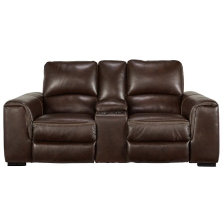 Power Reclining Loveseat with Console