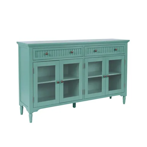 Transitional Accent Cabinet with Glass Doors