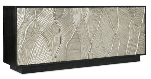 Transitional Entertainment Console with Adjustable Shelving