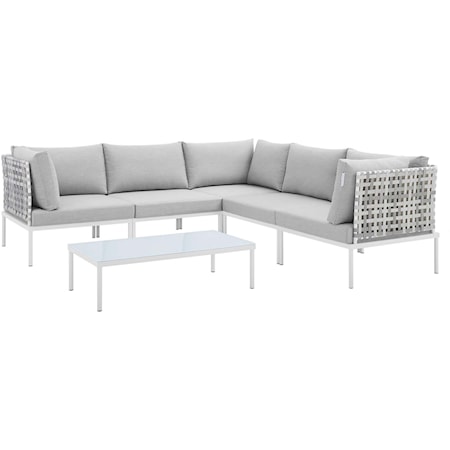 Outdoor 6-Piece Aluminum Sectional