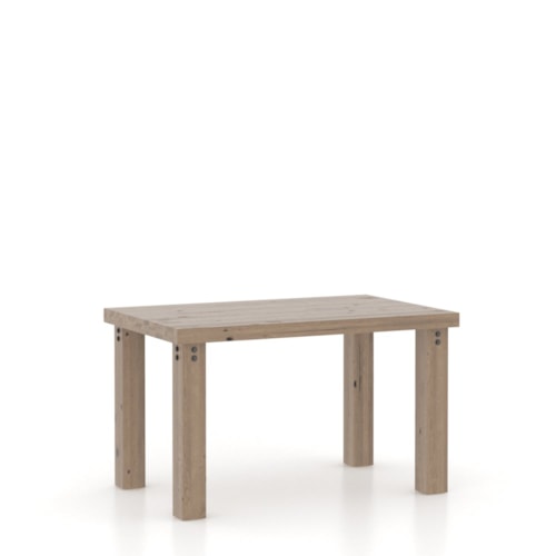 Industrial Rectangular 36" Tall Counter Table with Metal Accents
