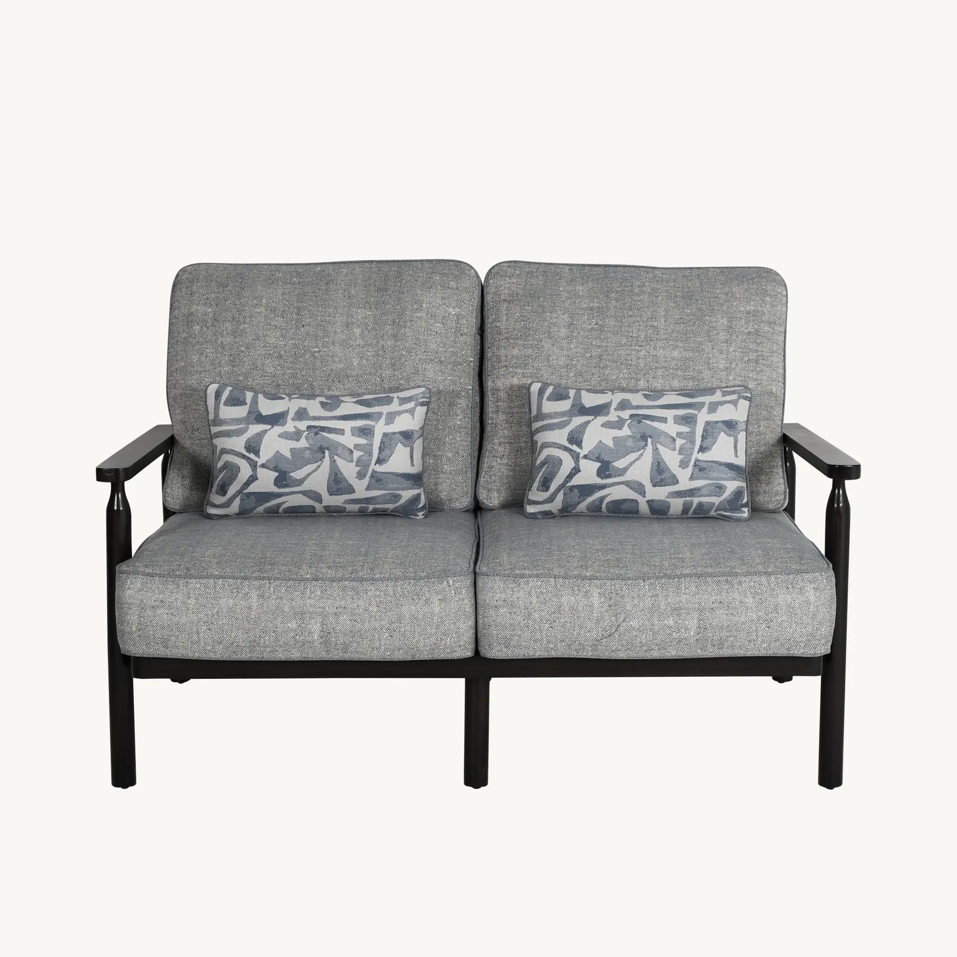 Cushioned Loveseat w/Accent Pillows
