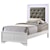 Crown Mark Lyssa Glam Twin Bed With Upholstered LED Headboard