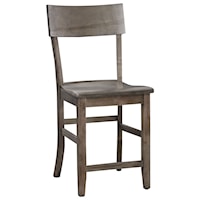 Customizable Solid Wood Counter Height Stool