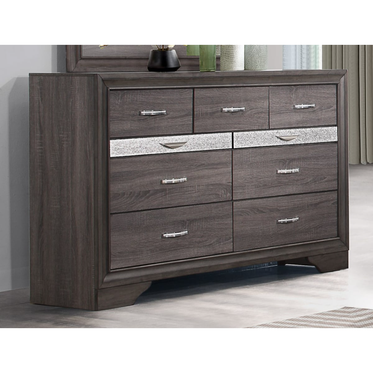 Global Furniture Seville Dresser with Jewelry Drawers