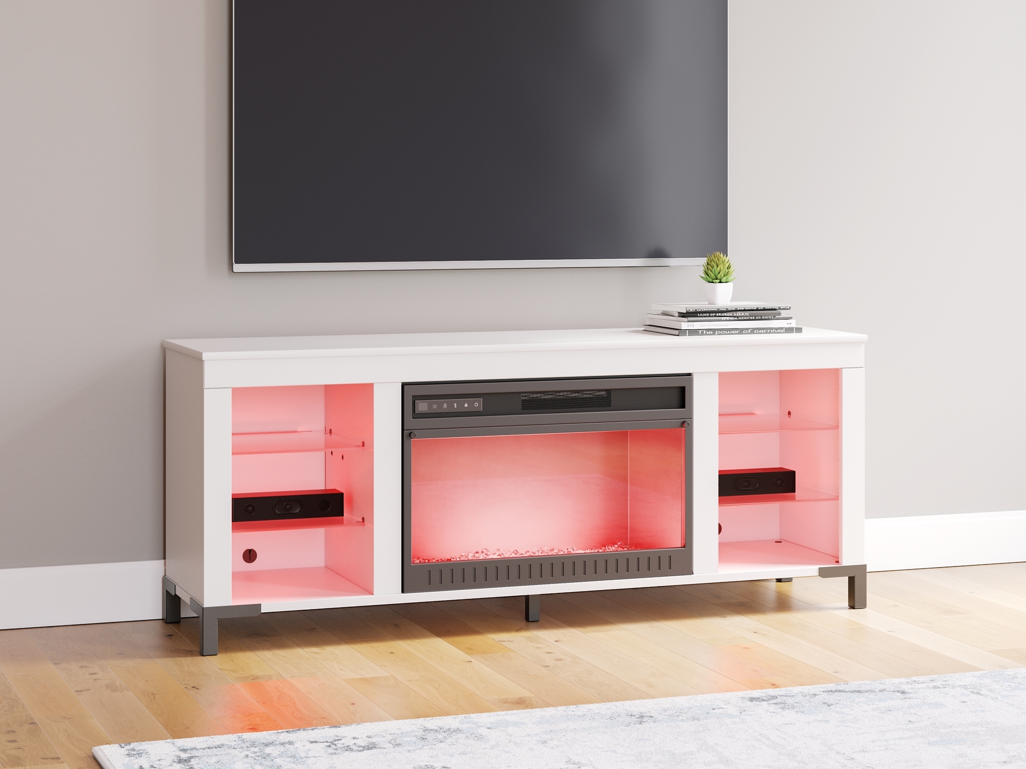 Signature Design by Ashley Brollevi TV Stand With Fireplace