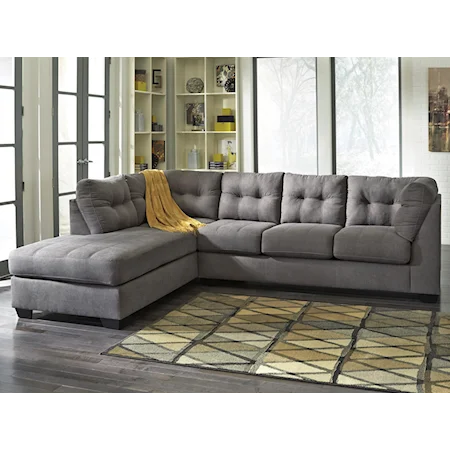 Contemporary 2-Piece Sectional with Left Chaise