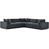 Modway Commix 5 Piece Sectional Sofa Set