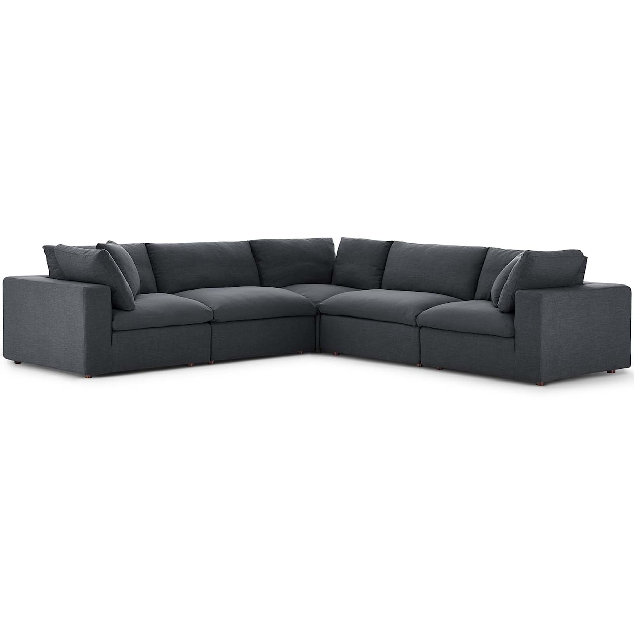 Modway Commix 5 Piece Sectional Sofa Set