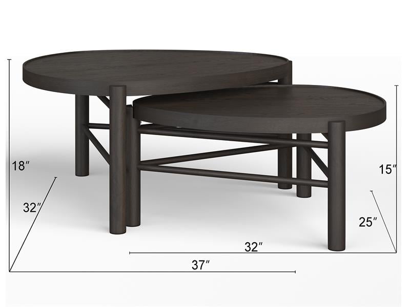 Round Nesting Cocktail Table