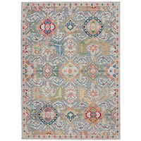 5'3" x 7'6" Grey/Multicolor Rectangle Rug