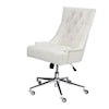 Accentrics Home Home Office Beige Button Tufted Home Office Chair