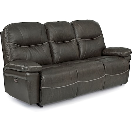Leather Power Tilt Headrest Space Saver Sofa